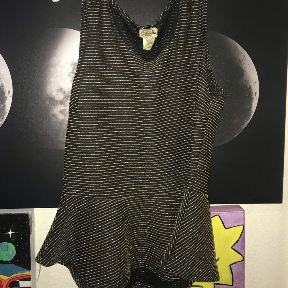Black and Gold Blouse